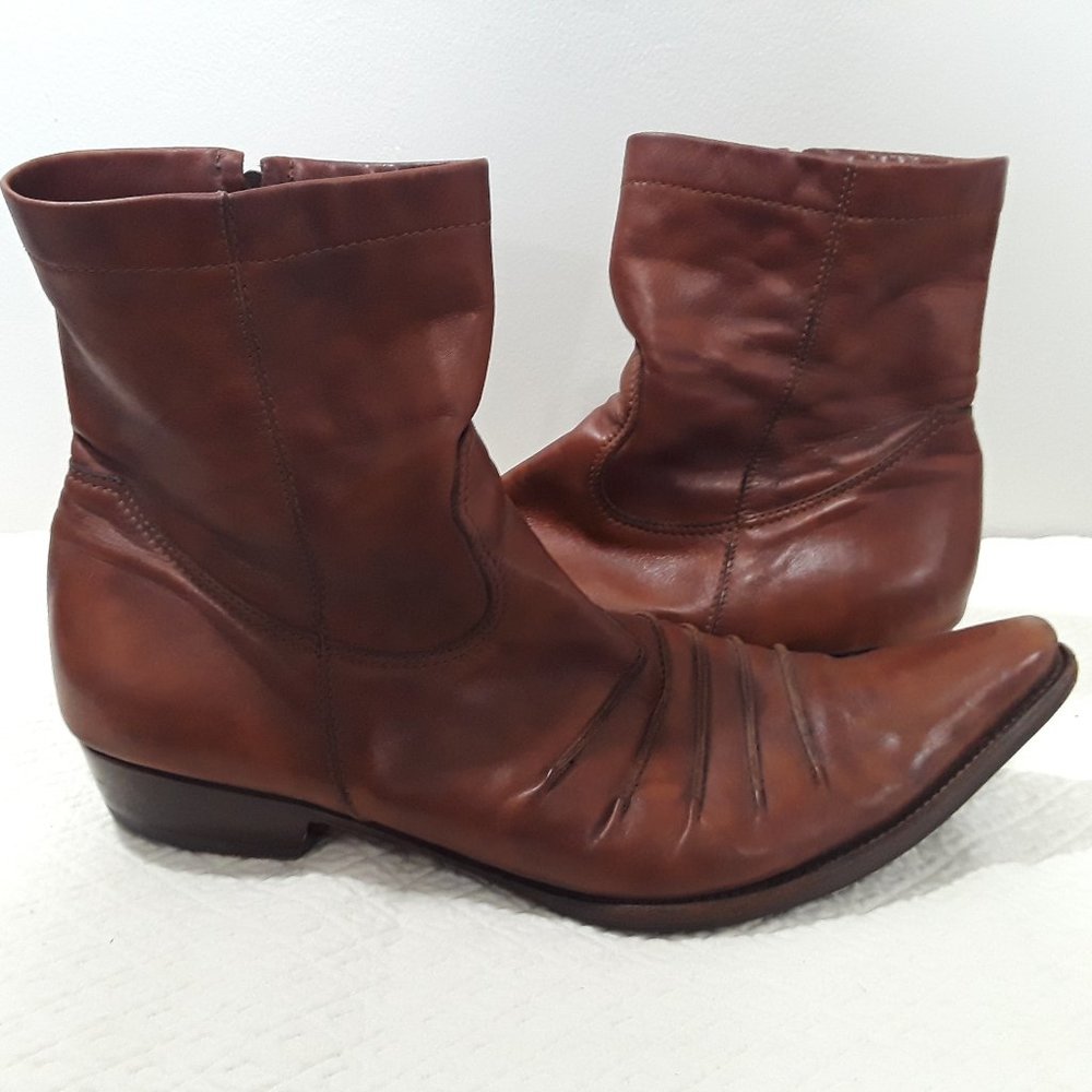 FROM Leather Zip Ankle Boot - Picture 2 of 11